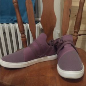 Purple sneakers